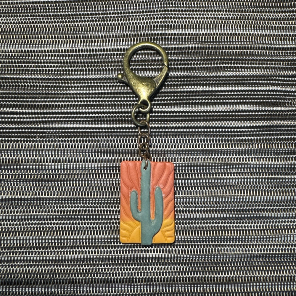 Colorful Keychain with Abstract Design